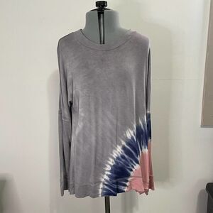 Kelly Renee Tie Dye Size Small Drop Shoulder Long Sleeve T Shirt